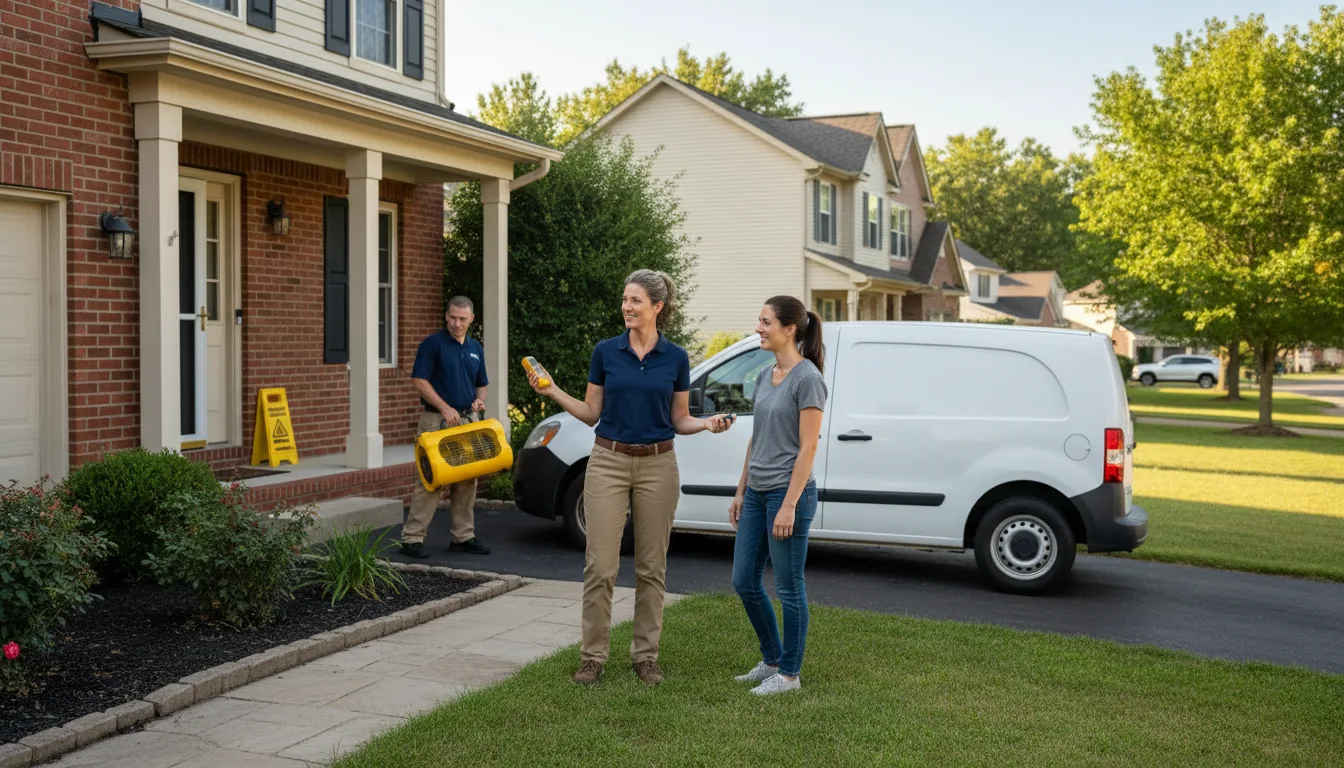 Residential water damage restoration in Brusly, LA